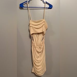 Cream Bodycon Mini Dress
